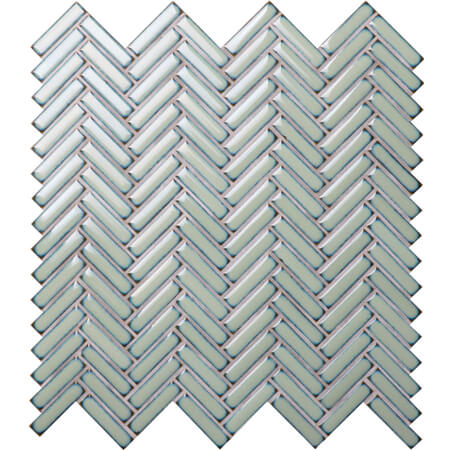 Herringbone Mosaic Green BCZ709A,Ceramic mosaic, Mosaic feature strip, Mosaic strip wall tile