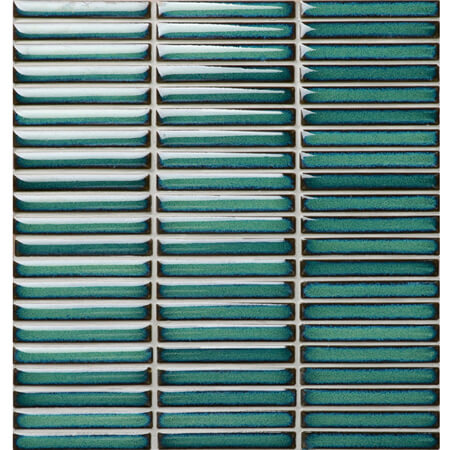 Kit Kat Tile Turquoise Green BCZ920A,Strip mosaic, Strip mosaic tiles, Ceramic mosaic backsplash