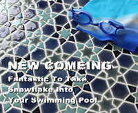New Venue: Fantastique Pour prendre Snowflake Dans votre piscine-Carrelage de piscine, Crackle Mosaic, Pool mosaic, Carrelage en céramique pour piscine
