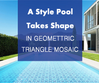 Una piscina de estilo toma forma en mosaico geométrico del triángulo-Mosaico del triángulo, azulejo del triángulo, azulejos del mosaico del triángulo
