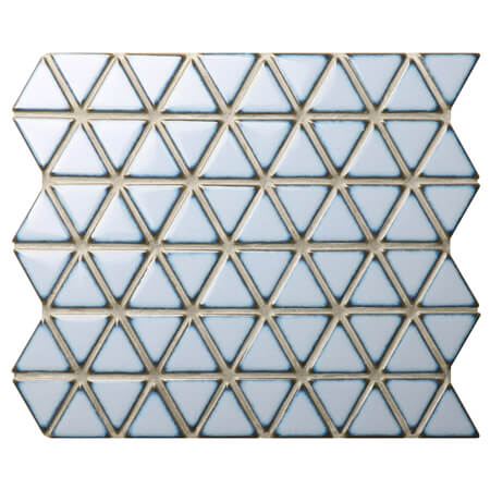 Triangle Tile Ceramic Pale Blue BCZ626A,blue mosaic tiles bathroom, triangle mosaic tile, porcelain tiles for swimming pools