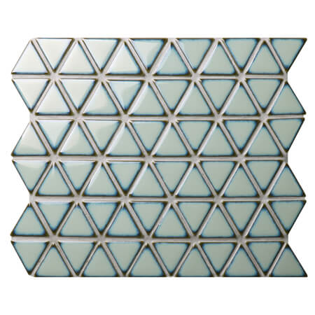 Triangle vert clair BCZ715A,tuile de porcelaine de mosaïque, tuile de triangle, mosaïque verte de regroupement