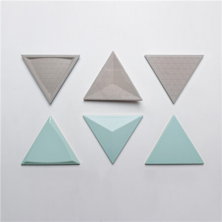 3D Triangle Tile Ceramic Green BCZ714D,tile for backsplash, green wall tiles, 3d porcelain tile