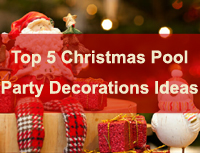 Top 5 de Noël pool idées décorations Party-partie de piscine de Noël, idées de partie de piscine de Noël, décorations de partie de piscine de Noël