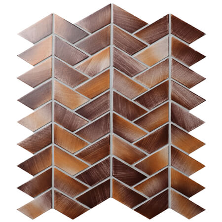 Trapezoide Brown BCZ933A,backsplash de la cocina del mosaico, azulejos de mosaico marrones, baño del azulejo del mosaico