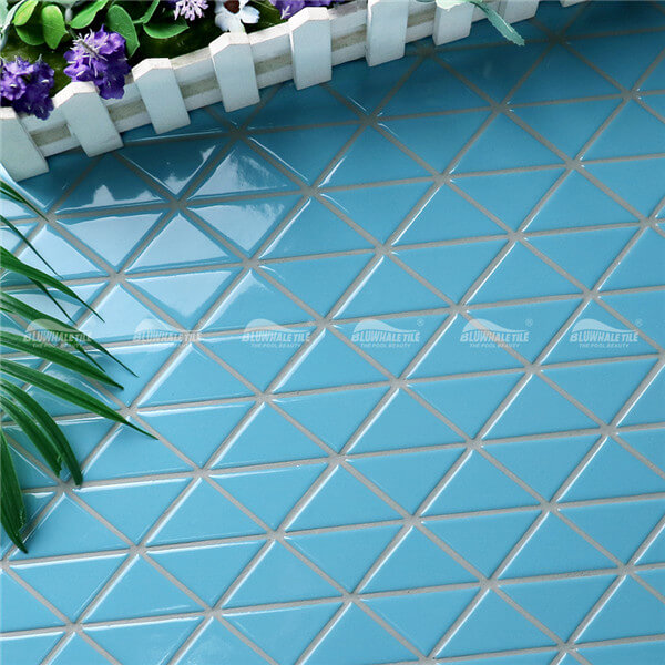 Pure Color TR-SA-P2Z,mosaic triangles, blue pool tiles for sale, pool tile stores