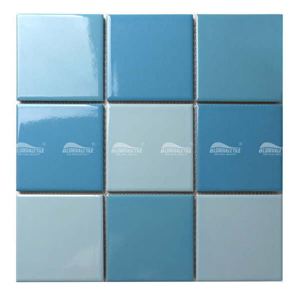97x97mm Square Glazed Porcelain Mixed Blue BMG002A1,pool tiles wholesale, ceramic pool tile, pool tile suppliers
