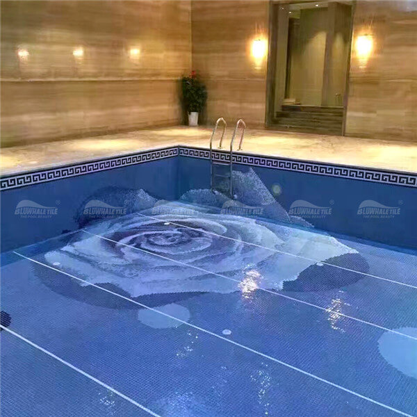 Serie de flores de arte de la piscina,piscina mosaico azulejos al por mayor, arte de azulejos de la piscina, arte de la piscina