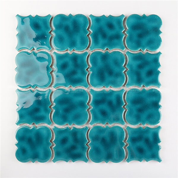 Blue Arabesque BCZ602E2,shower wall tile, blue arabesque tile, pool tile supplier