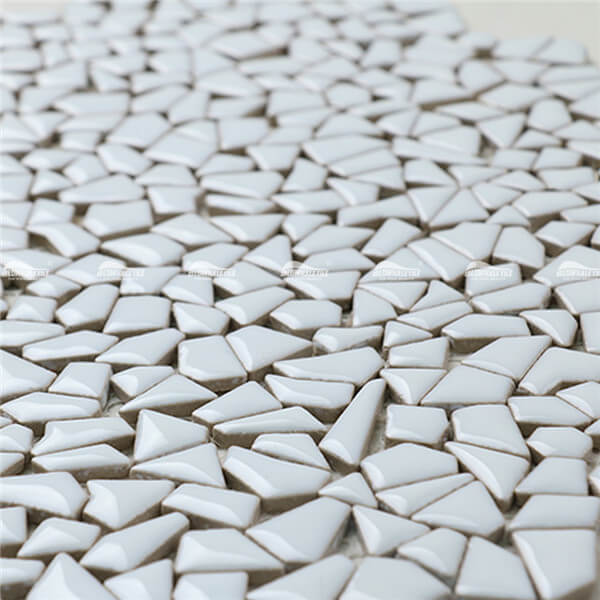 Broken Mosaic Tile Ceramic White BCZ101C4,irregular mosaic tile for sale,best mosaic tile for shower floor,white mosaic bathroom tiles