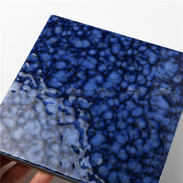150x150mm Blossom Surface Sqaure Glossy Porcelain Blue BCW601E7,6x6 pool tile, swimming pool tiles specifications, pool tile 6x6
