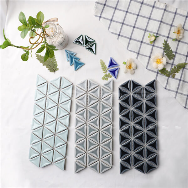 Concave Mini Star Triangle Tile ZOB1611,triangle tile mosaic, bathroom mosaic tile designs, mosaic triangles