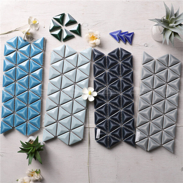 Convex Mini Star Triangle Tile ZOB1606,3d mosaic, pool mosaic designs, 3d wall tiles price