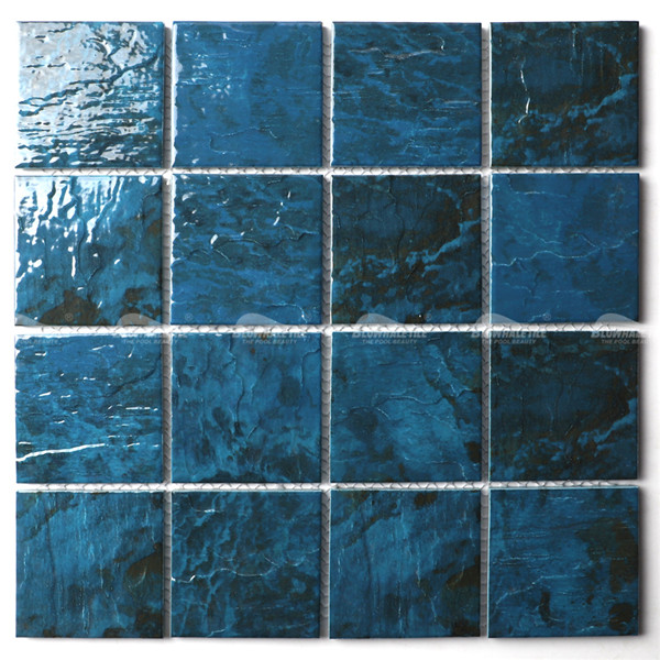 Ink-Jet OOA2901,big size inkjet porcelain ceramic tile sheet, inkjet swimming porcelain tile, 3x3 tiles blue