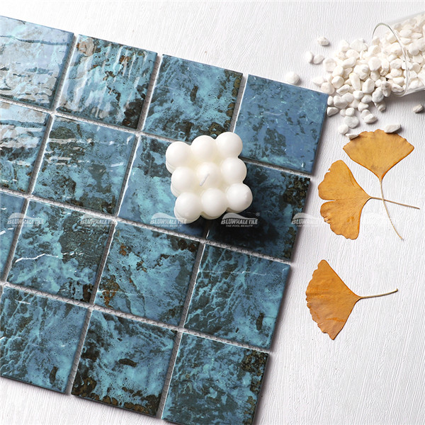 73x73mm Square Porcelain Ink-Jet OOA2902,square 3x3 pool tile, bathroom blue tiles, waterline pool tile ideas