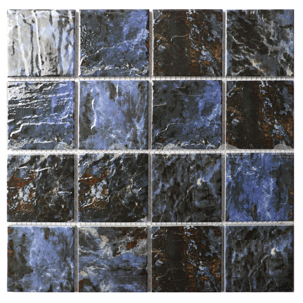 73x73mm Square Porcelain Ink-Jet OOA2904,cobalt blue pool tile 3x3, 3x3 porcelain pool tile, waterline pool tile 3x3