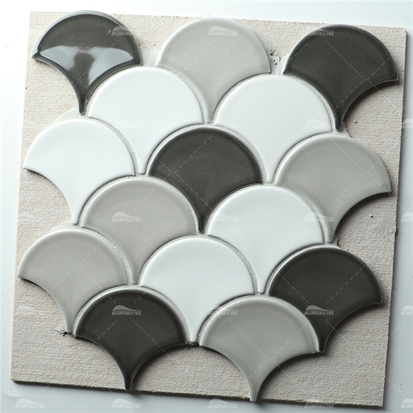 Fish Scale ZGA2002,fan tile, fan tile backsplash, pool tile supplier