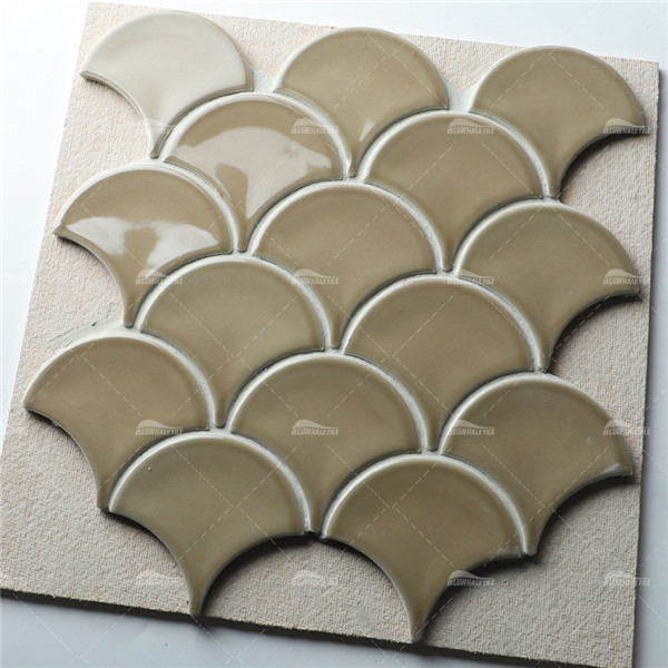 Fish Scale ZGA2304,fish scale fan shaped mosaic tile, fan bathroom tiles, pool tile supplier