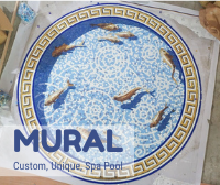 Swimming Pool Project: Fish Pool Pattern Design Plan-pool mosaic art blog, pool mosaic art, mosaic art supply, the best pool waterline