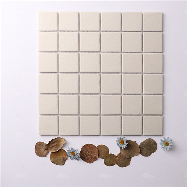 48x48mm Square Full Body Unglazed White KOF6201,tile store,white full body mosaic,matte full body mosaic