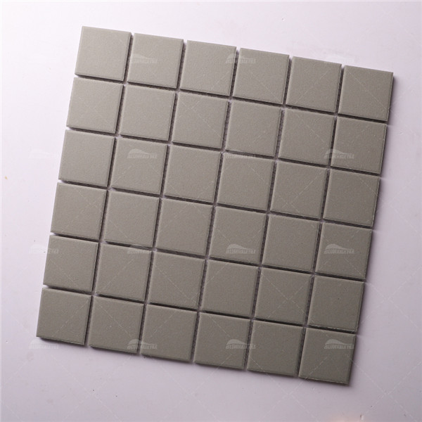 48x48mm Square Full Body Unglazed KOF6301,tile store,gray full body mosaic,matte full body mosaic tile