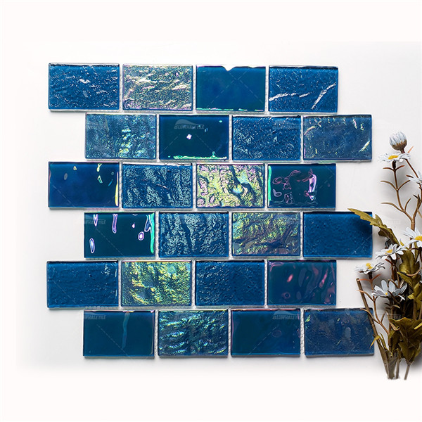 Iridescent Glass Tile GZOF5002,subway iridescent glass tile, brick iridescent glass tile, pool tile supplier