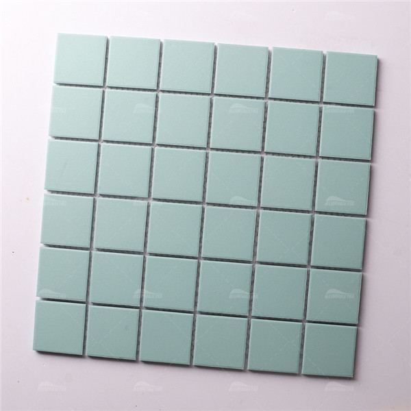 48x48mm Square Full Body Unglazed Baby Blue KOF6601,tile store,blue full body mosaic,blue matte mosaic
