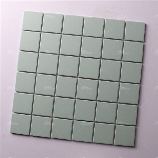 48x48mm Square Full Body Unglazed KOF6701,tile supplier,light green full body mosaic,light green floor mosaic