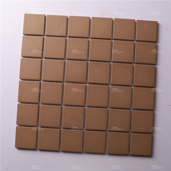 48x48mm Square Full Body Unglazed Brown KOF6904,tile supplier,brown unglazed mosaic,unglazed ceramic mosaic tile