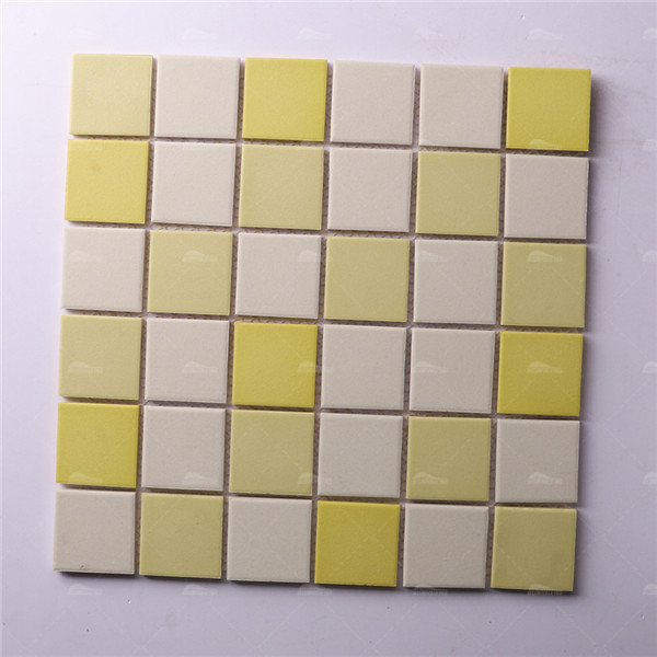 48mm Full Body Unglazed KOF6003,tile wholesale,mix yellow unglazed mosaic,matt bathroom wall mosaic