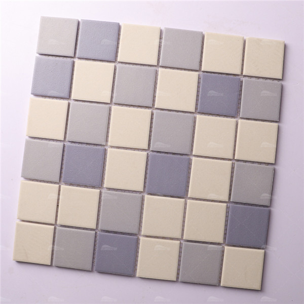 48x48mm Square Full Body Unglazed Mixed Purple KOF6005,tile wholesale,mix purple unglazed mosaic,unglazed porcelain floor tile