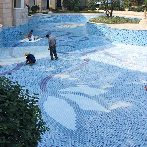 Flower Series Ceramic Pool Art Project 7,ceramic tile mosaic art, swimming pool mosaic art, mosaic murals for sale