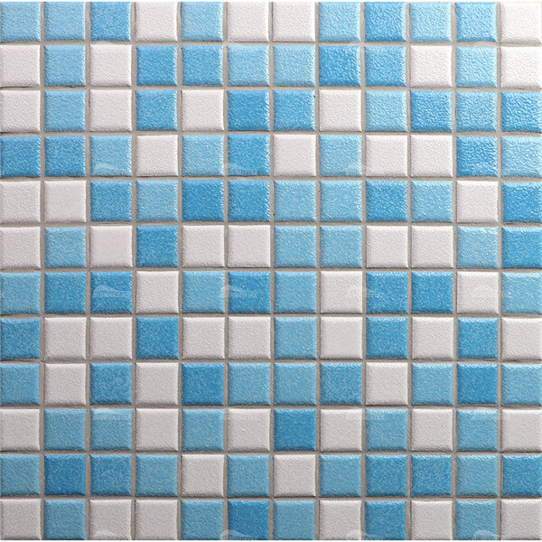 23x23mm Granule Matte Surface Square Porcelain Mixed Blue HMF8001,pool tiles, pool tiles for sale, mosaic square tiles