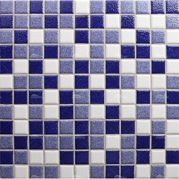 23x23mm Granule Matte Surface Square Porcelain Mixed Blue HMF8008,mosaic tiles, mosaic tiles for swimming pool, swimming pool tiles supplier
