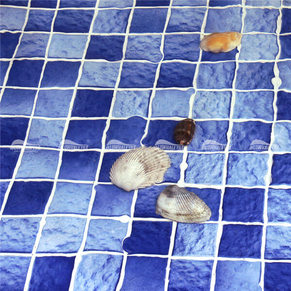 Wave Blue CKO014Y,Azulejo de mosaico, Mosaico de cerámica, Azulejo mosaico de piscina, Wave Pattern Pool Mosaic