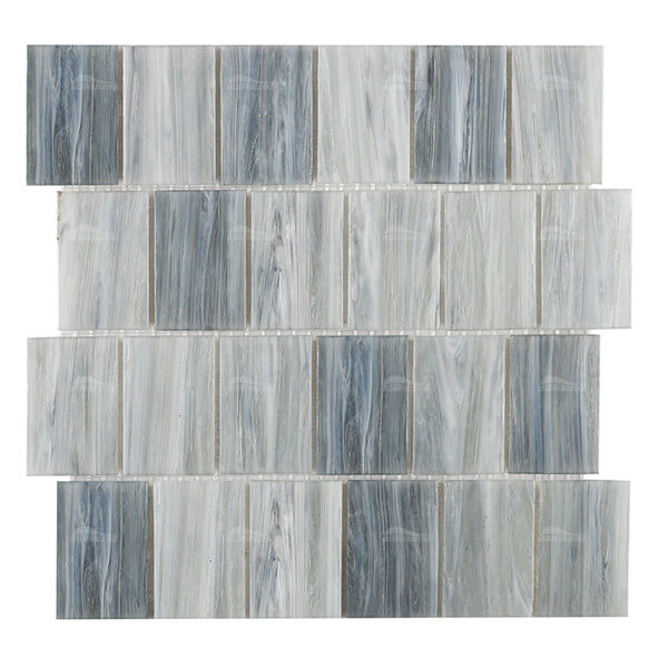 48x73mm Rectangle Matte Hot Melt Glass Gray GZOJ2301,glass tile pool floor,gray glass pool tile,glass pool tile mosaics