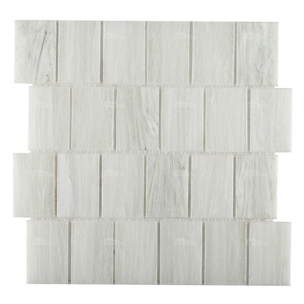 48x73mm Rectangle Matte Hot Melt Glass White GZOJ2302,swimming pool glass tile for sale,swimming pool tiles glass mosaic,wholesale glass tile