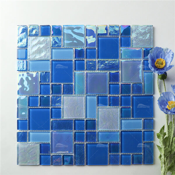 Iridescent Glass Tile GZOF5005,iridescent glass tile, random iridescent glass tile, pool tile supply