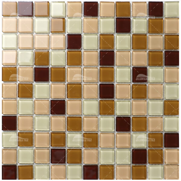 Crystal Glass Brown BGI009F2,glass pool tiles,crystal glass mosaic backsplash,glass mosaic tiles supplier philippines