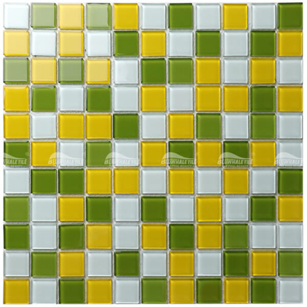 Crystal Glass Green BGI015F2,glass pool tiles,pool tiles green,crystal glass mosaic tiles,tiles wholesale