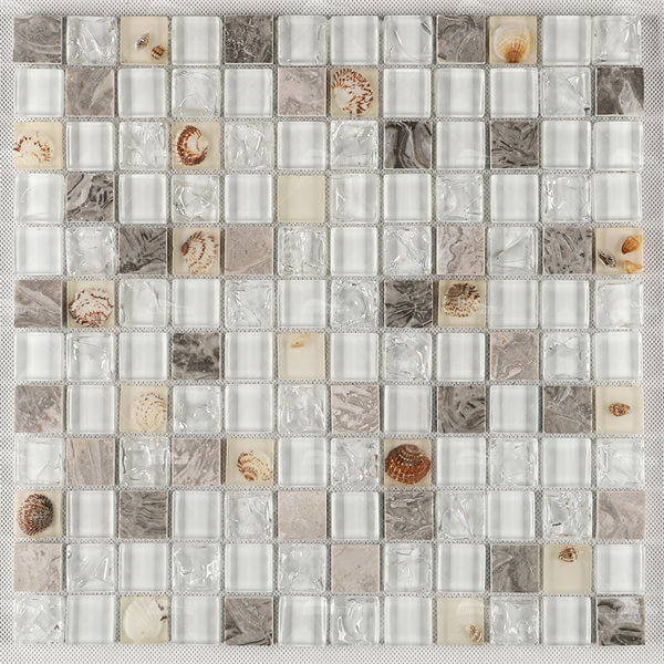 Stone mix Glass Conch Resin Tile GHGH8902,pool tile,resin tiles,shell mosaic tiles,swimming pool tile supply