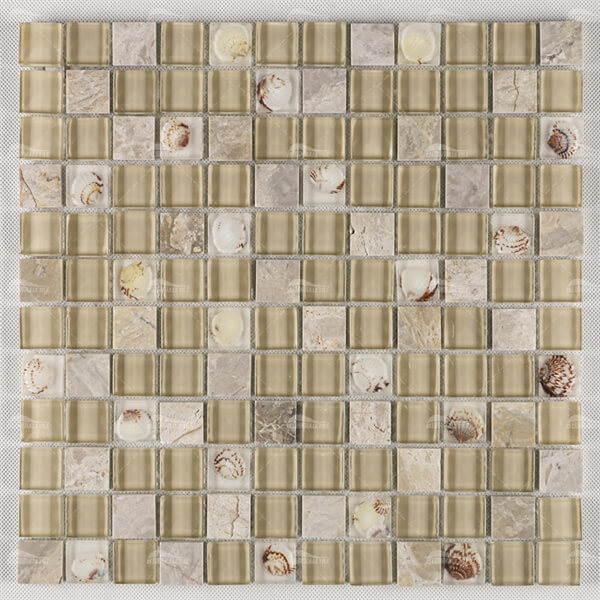 Stone mix Glass Conch Resin Tile GHGH8903,pool tile,seashell tiles,conch stone glass mosaic,swimming pool tiles suppliers