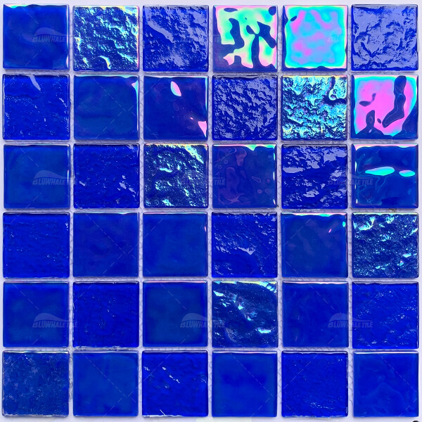 2x2 Crystal Glass Blue GKOL1601,glass pool tiles,blue glass pool tiles,glass pool tile prices