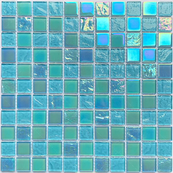 1x1 Crystal Glass Lake Blue GIOL1607,swimming pool mosaics,glass pool mosaic tiles,pool mosaic for sale