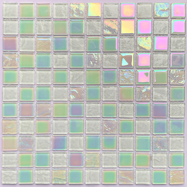 1x1 Crystal Glass Iridescent GIOL1201,pool tiles mosaic,white glass pool tiles,swimming pool tile prices