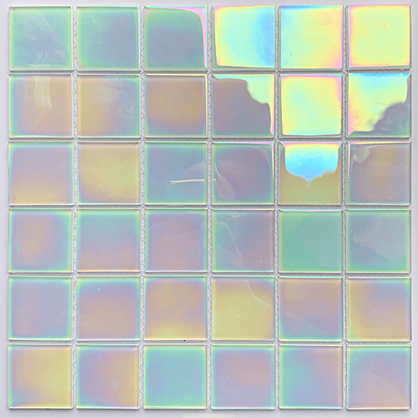 2x2 Crystal Glass Iridescent GKOL1202,glass mosaic pool tile,swimming pool glass mosaic tile,glass mosaic tiles for swimming pool price