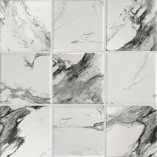 97*97mm Square Inkjet Marble Look White MOA1907,porcelain pool tiles,marble pool tiles,swimming pool tiles for sale