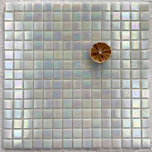 20*20mm Square Iridescent White Glass GEOJ2901,white mosaic pool tile,iridescent pool tile,pool tile stores