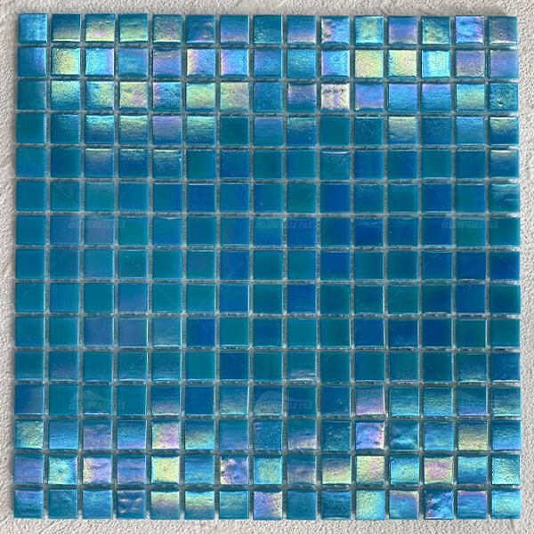 20*20mm Square Iridescent Blue Glass GEOJ2602,swimming pool mosaic tile,glass mosaic swimming pool,buy swimming pool tiles