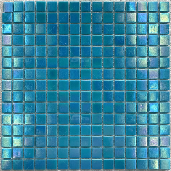 20*20mm Square Iridescent Blue Glass GEOJ2604,mosaic for pool,swimming pool tile mosaics,glass tiles for swimming pools